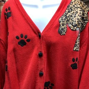 Cheetah Sweater with appliqué